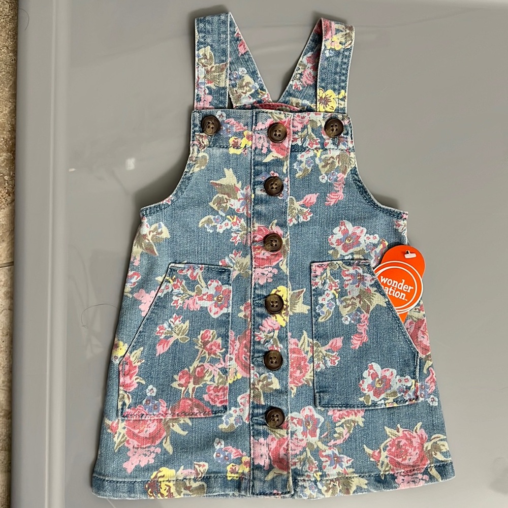 Floral pinafore dress